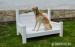 Dřevěná postýlka pro psa v bílé barvě - Prodej